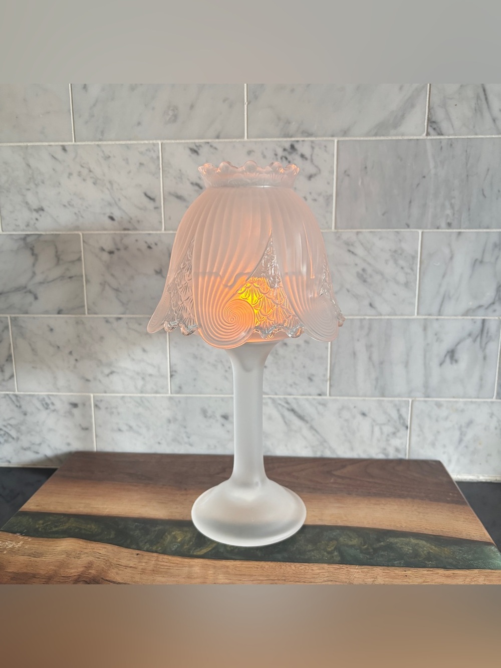 Vintage PartyLite 2 Pc Clairmont Tealight Fairy Lamp
